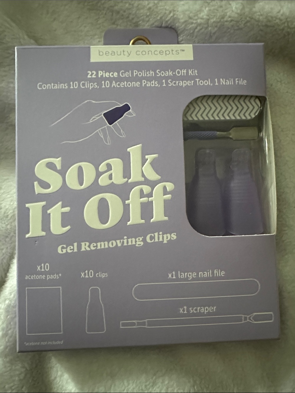 Beauty Concepts Soak It Off Gel Removing Clips - Lavender